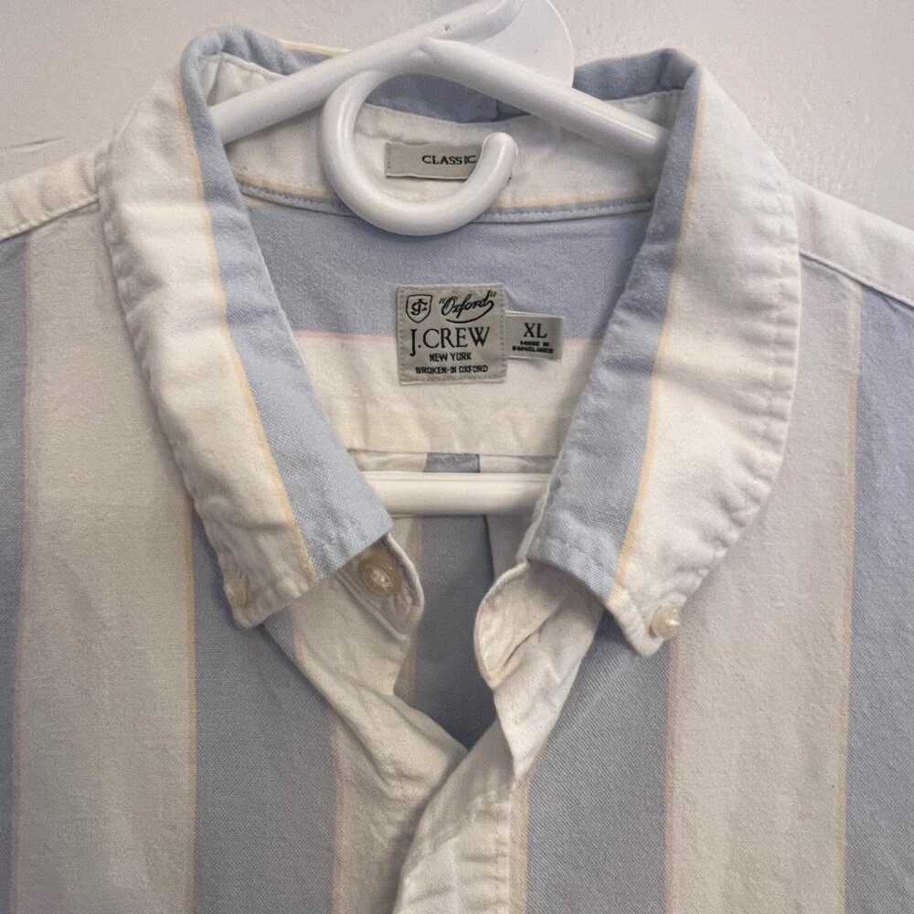 J.Crew Short-sleeve Broken-in organic cotton oxford shirt